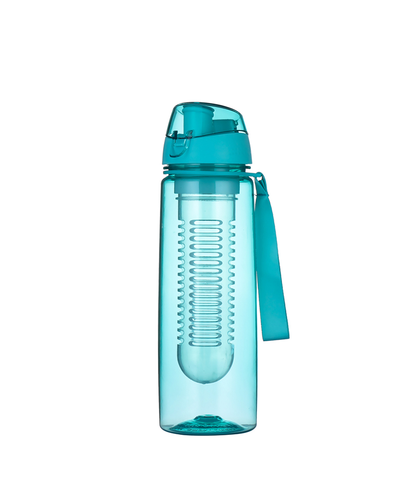 650ml Sport Travel ไส้กรองถอดได้ขวดชาผลไม้ Tritan