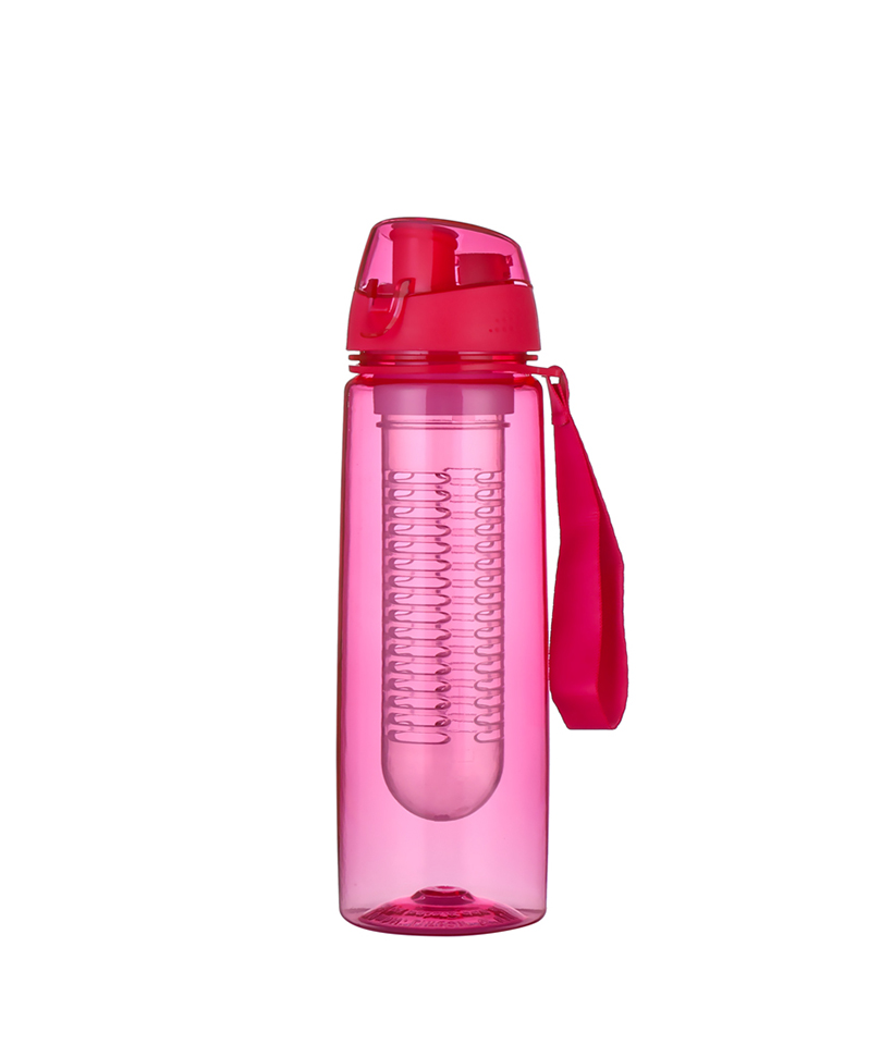 650ml Sport Travel ไส้กรองถอดได้ขวดชาผลไม้ Tritan